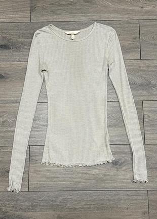Шелковый лонгслив h&m premium 7