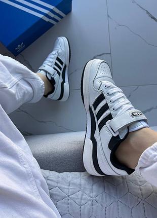 Adidas forum low white black 3
