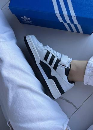 Adidas forum low white black 7
