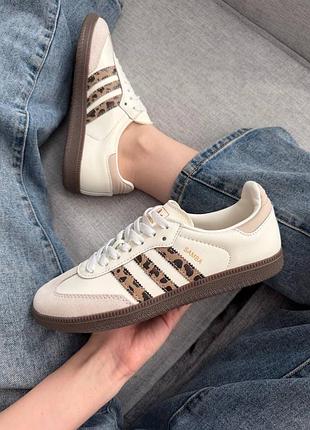 Adidas wmns samba light beige leo