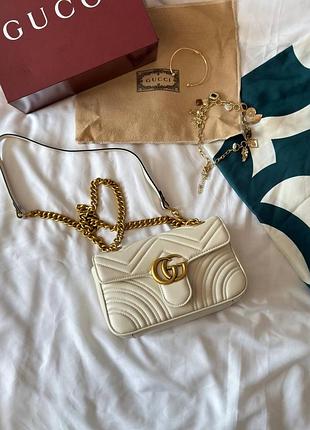 Сумка marmont mini milk gold