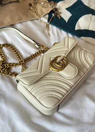 Сумка marmont mini milk gold 2