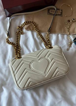 Сумка marmont mini milk gold 4