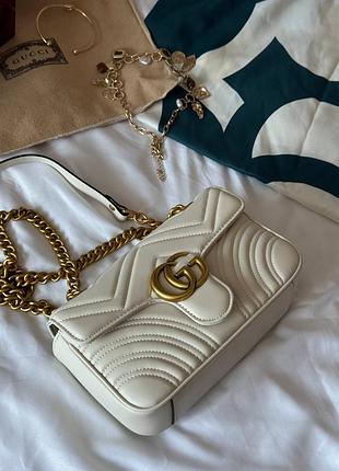 Сумка marmont mini milk gold 9