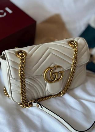 Сумка marmont mini milk gold 6