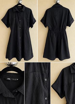 Чорна сукня-сорочка zara 🖤