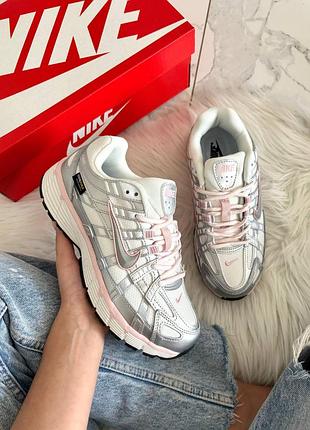 Nike p-6000 white elemental pink cordura