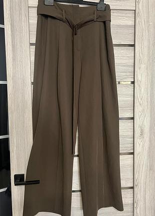 Брюки палаццо wide leg zara, завищена талія