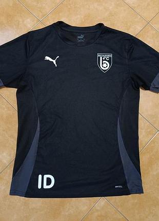 Тренувальна футболка puma teamgoal matchday чорного кольору із сірими вставками, що належить швейцарському футбольному клубу fc bethlehem (берн).
