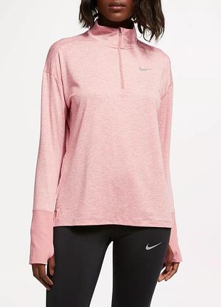 Оригінальний спортивний лонгслів nike element half-zip running top
