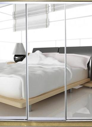 Шкаф купе luxe studio стандарт-1 зеркало 2100x2100x600 трехдверный (53224)