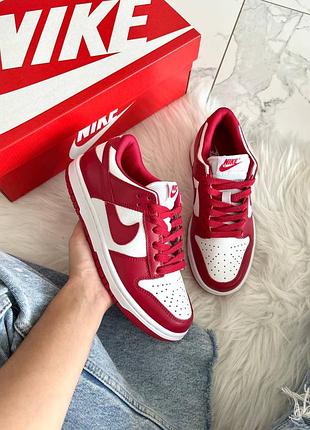Nike dunk low red white 5