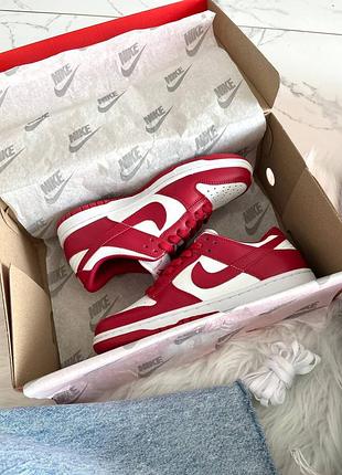 Nike dunk low red white 7