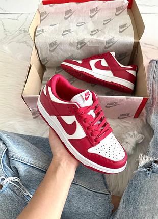Nike dunk low red white