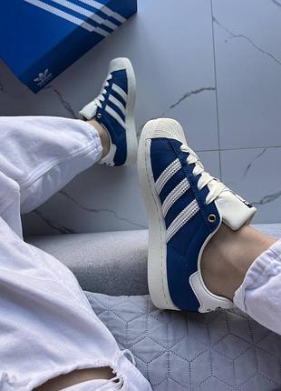 Adidas superstar 50/50 black/navy blue 2