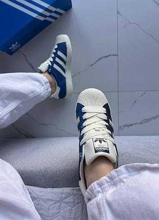 Adidas superstar 50/50 black/navy blue 4