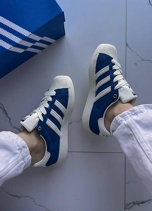 Adidas superstar 50/50 black/navy blue 3