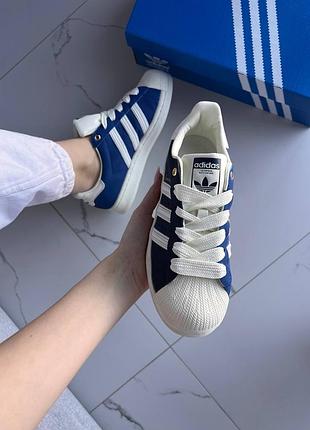 Adidas superstar 50/50 black/navy blue 8
