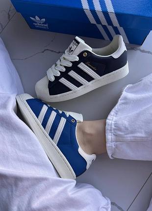 Adidas superstar 50/50 black/navy blue 10
