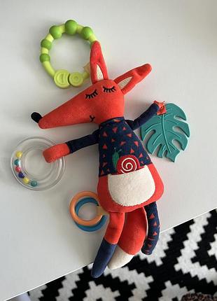 Сенсорна іграшка 0+ лисичка брязкальце happy monkey 3