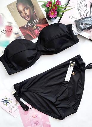 Купальник бандо xs s m l victoria's secret original 75a 70b 70c 75b 75c 75d 75e 75f 80a 80b 80c 80d 80dd 80e 85b 85c 85d на зав'язках базовий