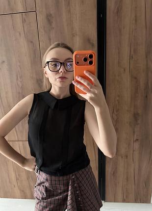 Блуза чорна 🖤напівпрозора 2
