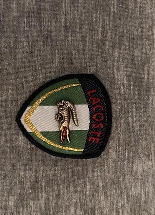 Футболка чоловіча lacoste сіра з нашивкою