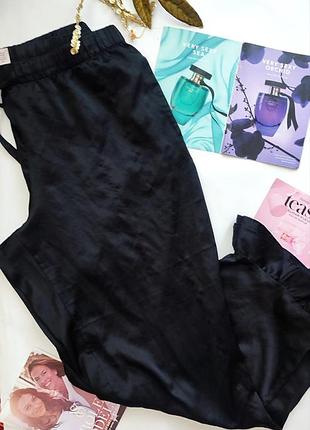 Атласные пижамные брюки для дома и сна victoria's secret m l 40 38
