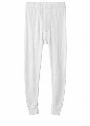 Мужские белые термокальсоны thermal в рубчик, легкие подштанники l и s / термобелье