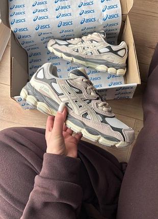 Asics gel-nyc cream oyster grey v2 2