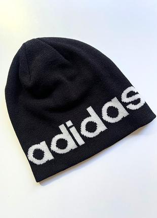 Шапка чорна з написом  adidas
