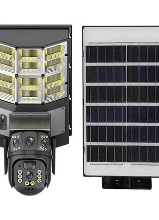 Камера видеонаблюдения ptz уличная wifi+led лампа+солнечная панель (spm-xa01/t19-4g)