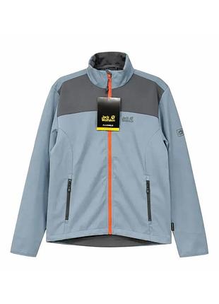 Чоловіча куртка софтшел jack wolfskin essential softshell трекінгова з флісом оригінал