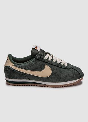 Кроссовки женские nike cortez vintage green gum suede