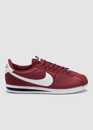 Кросівки жіночі  nike cortez burgundy/white