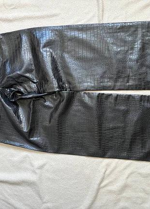 Шкіряні штани широкі/baggy