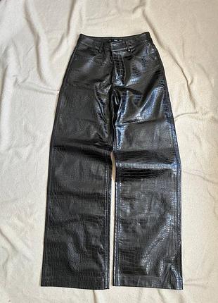 Шкіряні штани широкі/baggy 2
