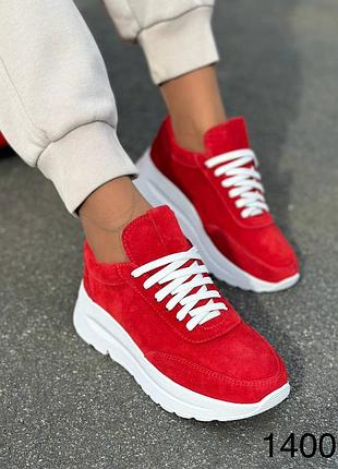 Замшевые женские кроссовки 8