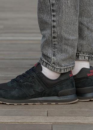 Кросівки new balance 574 classic black red
