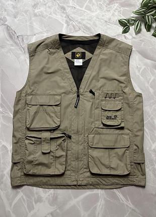 Жилетка jack wolfskin сафарі вінтаж аутдор горпкор outdoor gorpcore