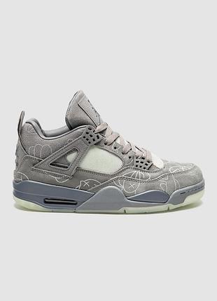 Кросівки чоловічі nike air jordan 4 kaws grey