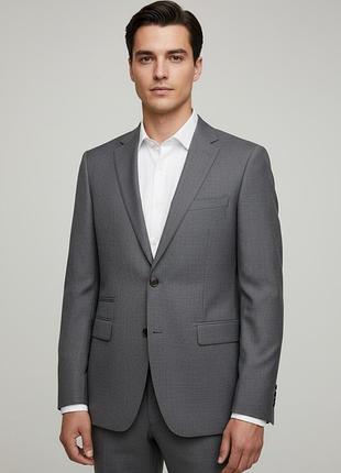 Мужской серый пиджак riley (slim fit / приталенный крой)