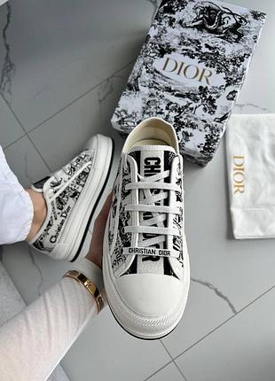 Dior walk’n platform sneaker white black 2