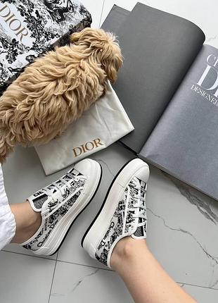 Dior walk’n platform sneaker white black 3