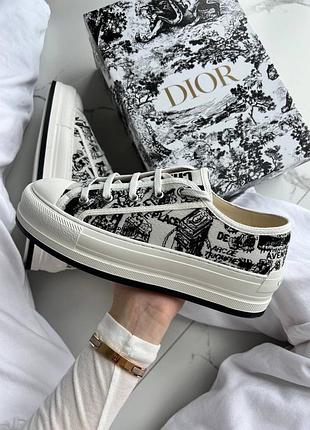 Dior walk’n platform sneaker white black 5