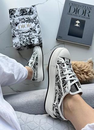 Dior walk’n platform sneaker white black 6