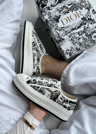 Dior walk’n platform sneaker white black 4
