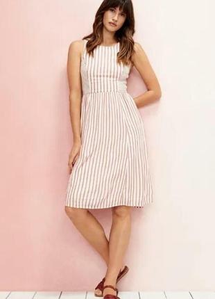 Віскозна сукня fat face natural karen stripe dress у смужку