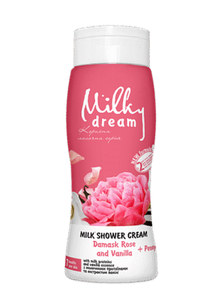 Зволожувальний крем-гель для душу milky dream “дамаська троянда і ваніль” 300 мл