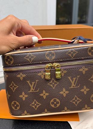 Шкіряна жіноча сумка-косметичка louis vuitton